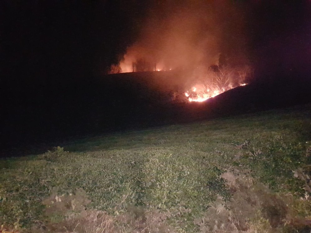 Rize Ayane Dağı’nda örtü yangını 