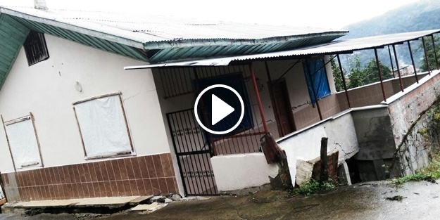 Rize'de 7 ev heyelan tehlikesi sebebiyle boşaltıldı