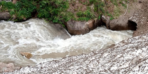 Rize'de dereye düşen turist kayboldu