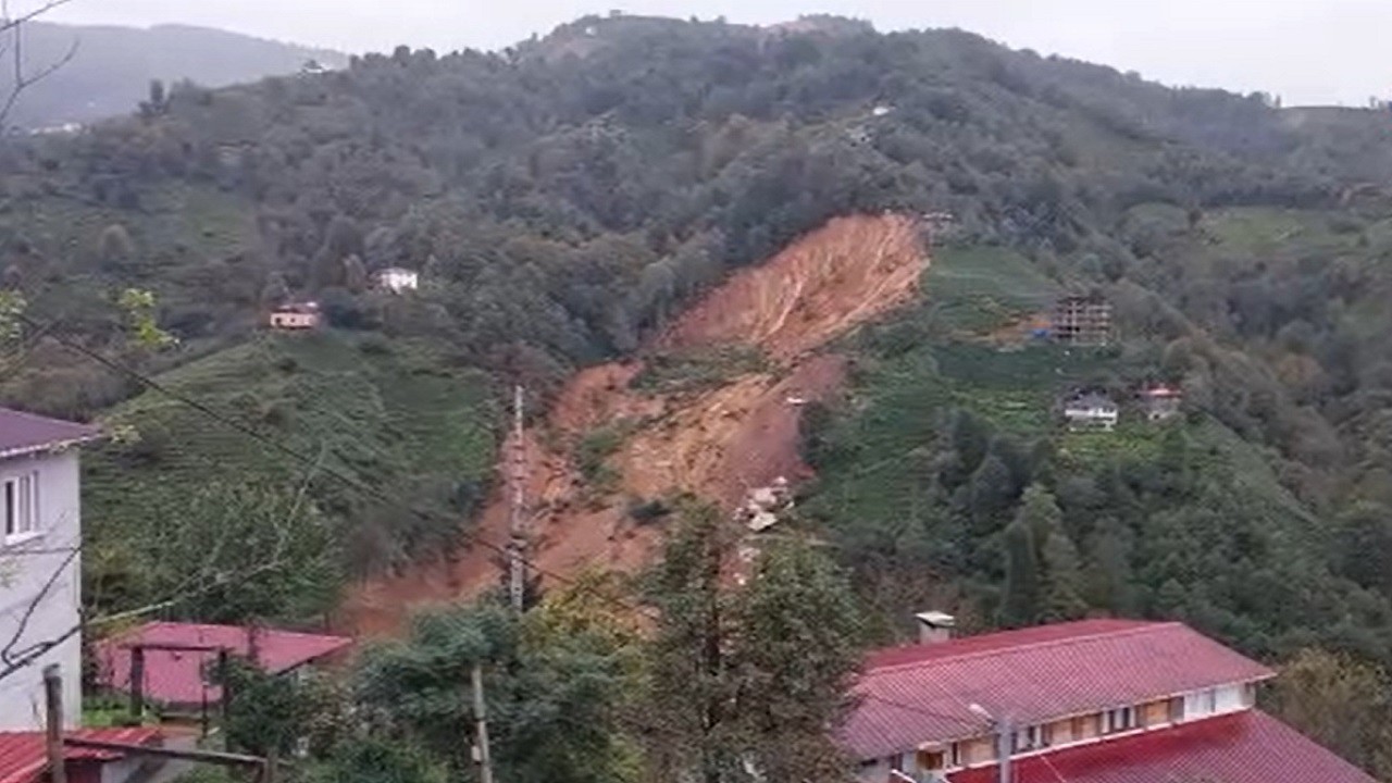 Rize'de heyelan faciası