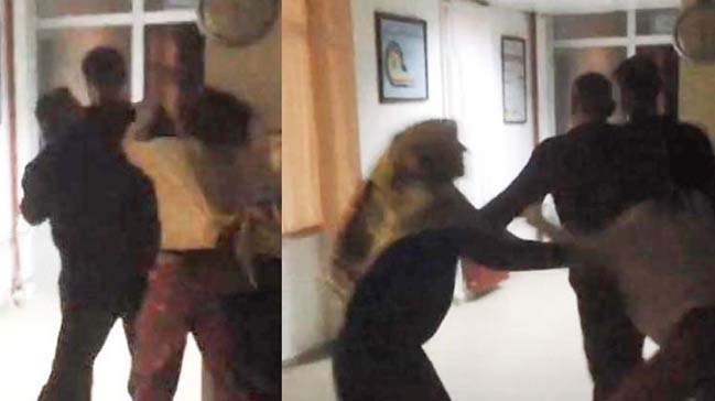 Rize'de kız yurduna girdi, dayak yedi!