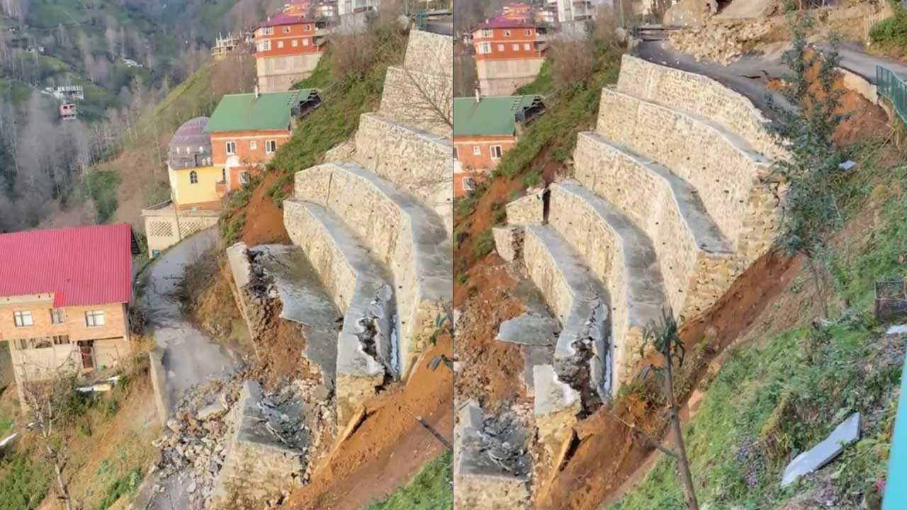 Rize’de korku dolu anlar: 2 ev boşaltıldı