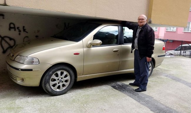 Rize'de öyle bir yere park etti ki...