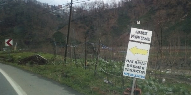 Rize'de yine efsane bir tabela
