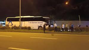 Rize’de yolcu dolu otobüs kaza yaptı