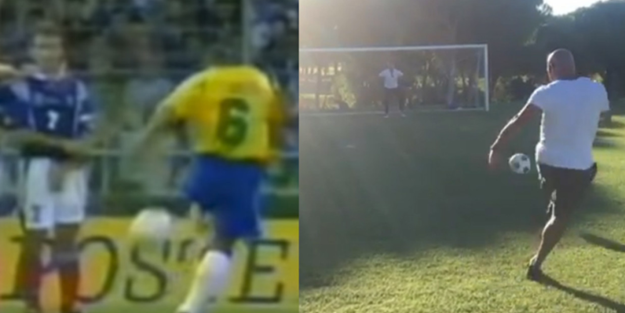 Roberto Carlos efsane vuruşunu yıllar sonra tekrarladı