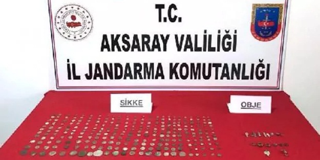 Roma dönemine ait 280 sikke ve 17 obje ele geçirildi