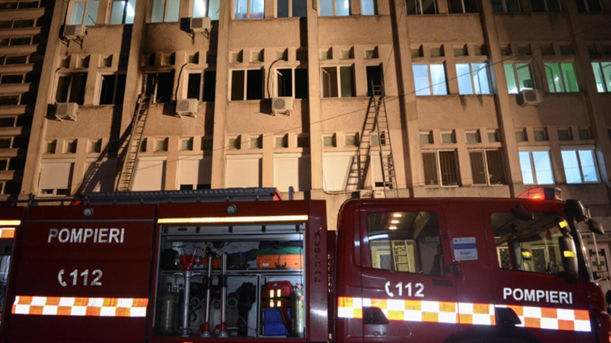 Romanya’da korona hastanesinde yangın