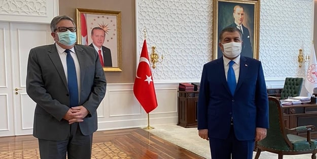 Rus Büyükelçi'den Sağlık Bakanı Koca'ya ziyaret