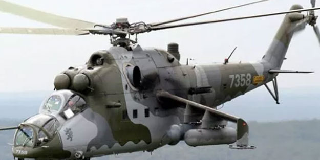 Rus helikopterini görenler paniğe kapıldı