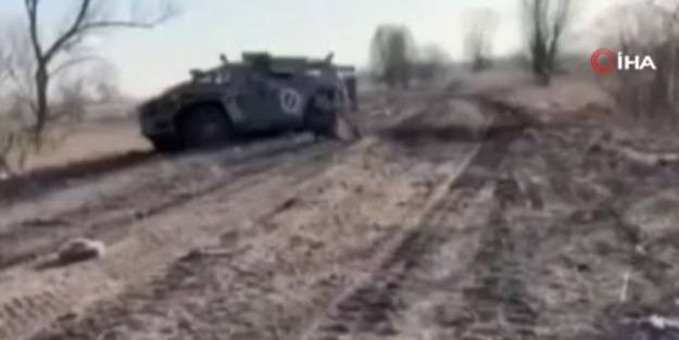 Rus konvoyu imha edildi Ukrayna ordusu görüntüleri servis etti!