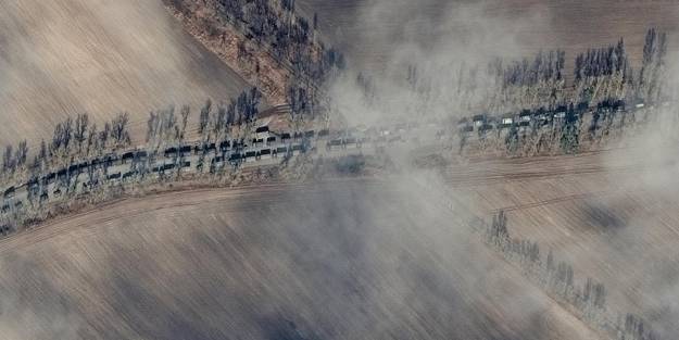 Rus ordusuna ait konvoy uzaydan böyle görüntülendi