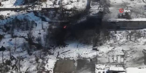 Rus tankının imha edildiği anlar böyle görüntülendi