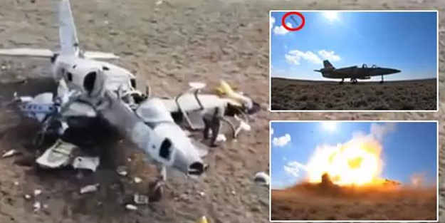 Ruslardan bomba görüntüler! SİHA uçağı yok etti