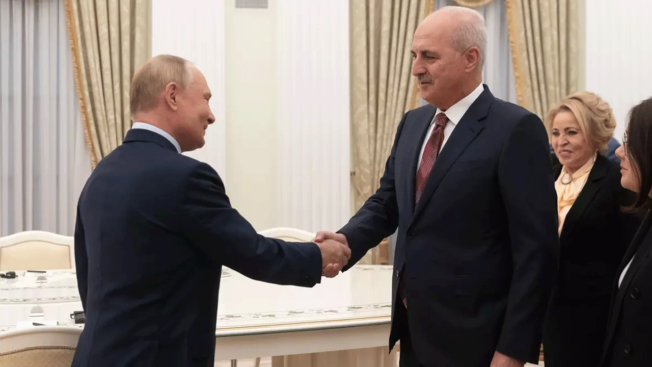 Rusya lideri Putin TBMM Başkanı Kurtulmuş'u kabul etti