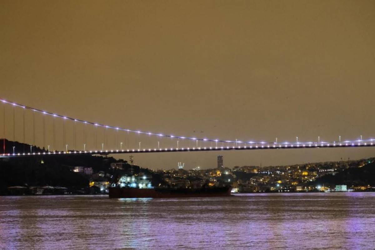 Rusya'dan gelen tonlarca ayçiçeği yağı yüklü gemi İstanbul Boğazı'na ulaştı