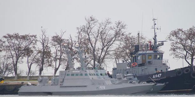 Rusya'nın el koyduğu Ukrayna gemileri, ilk kez görüntülendi