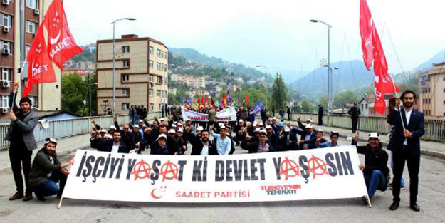 Saadet'ten anarşist pankart açıklaması!