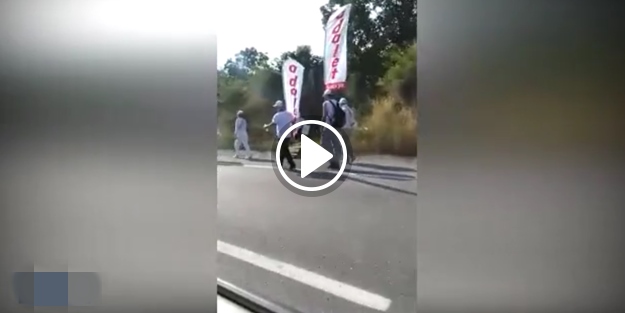 Saatlerce yolda kalan annenin yürüyüş tepkisi
