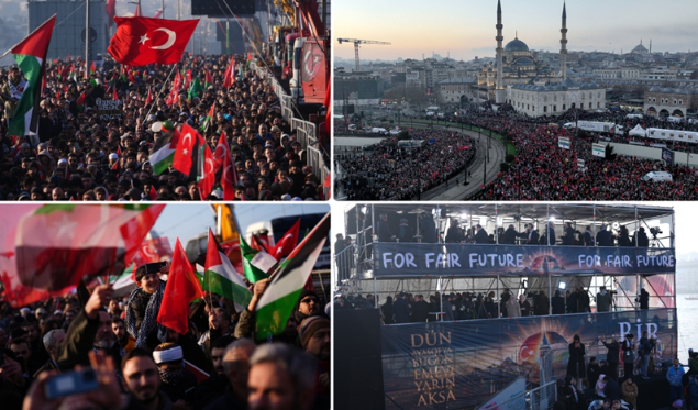 Sabah namazından sonra İstanbul ayakta! Galata Köprüsü’nde Filistin için tarihi direniş yürüyüşü