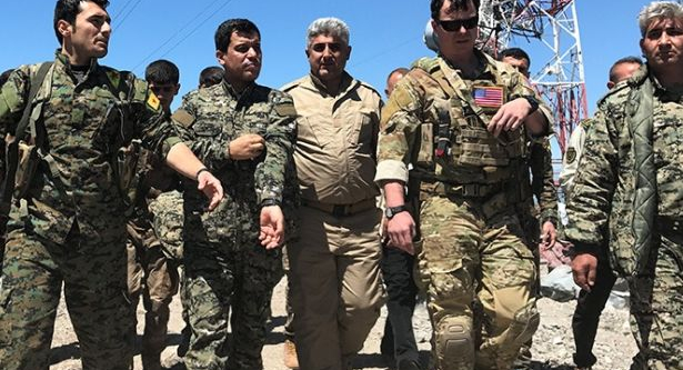 ABD askeri vurulan YPG noktasında