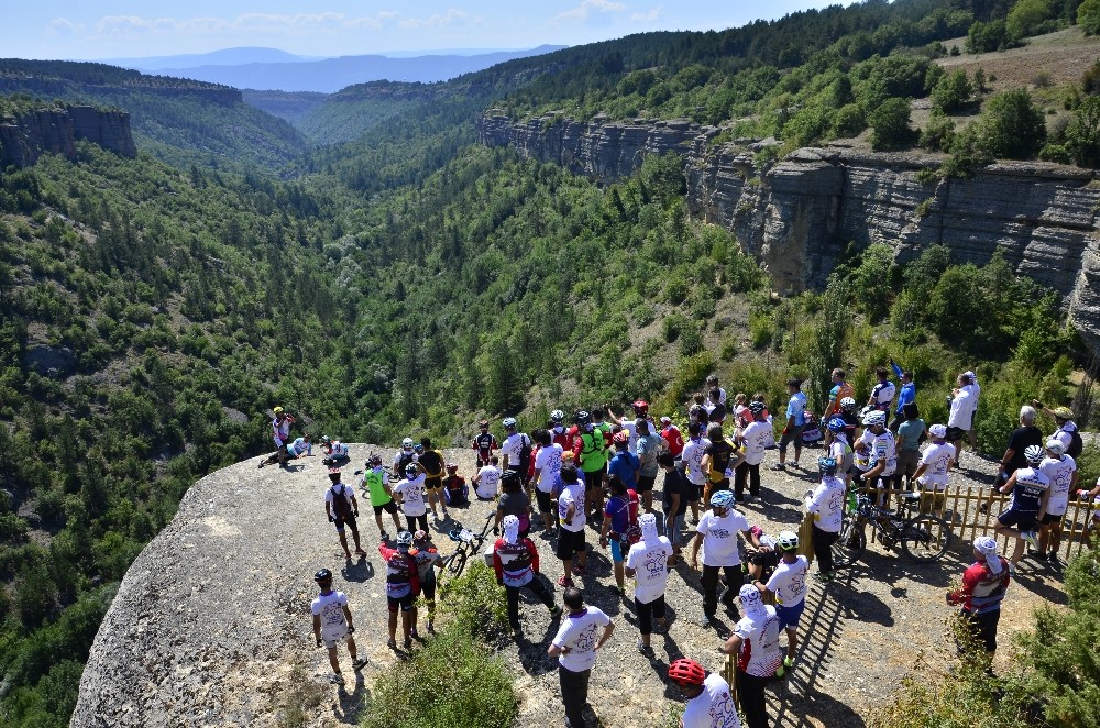 Safranbolu’da Bisiklet Festivali’ne katılanlar Sırçalı Kanyonu’na hayran kaldı 