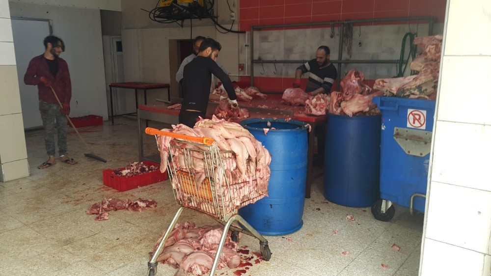 Sağlığa zararlı 1,5 ton sakatat imha edildi 