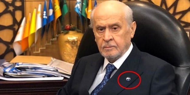 Sağlığına kavuşan Devlet Bahçeli taktığı rozetle dikkat çekti