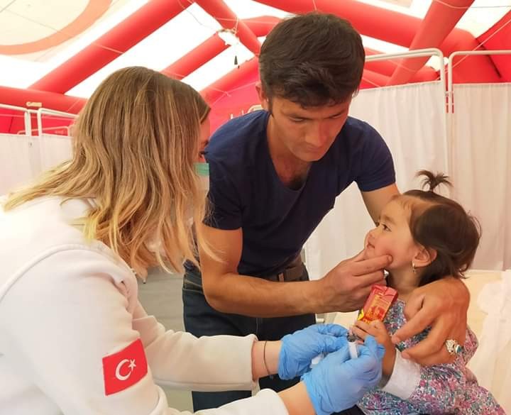 Sağlık Bakanlığı’ndan, göçmenleri bulunduğu alanda salgın önlemi 