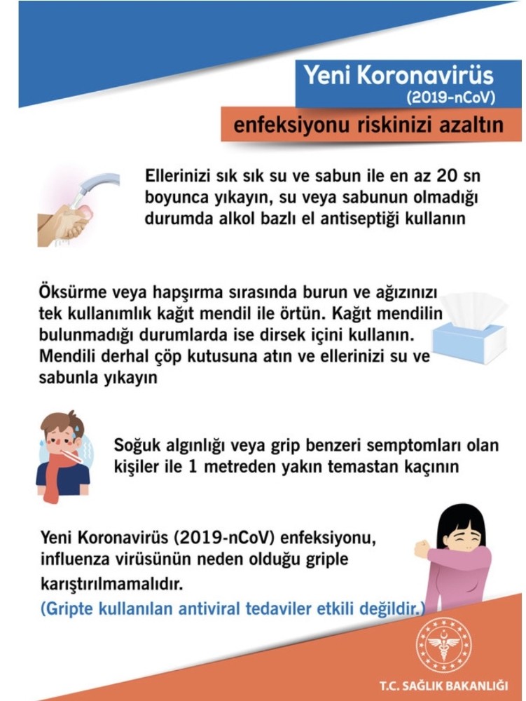 Sağlık Bakanlığından korona virüsten korunma broşürü 