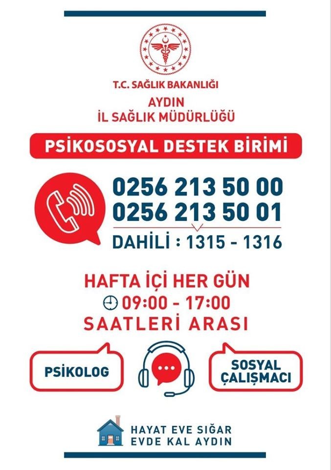 Sağlık Müdürlüğü Psikososyal Destek Birimi oluşturdu 