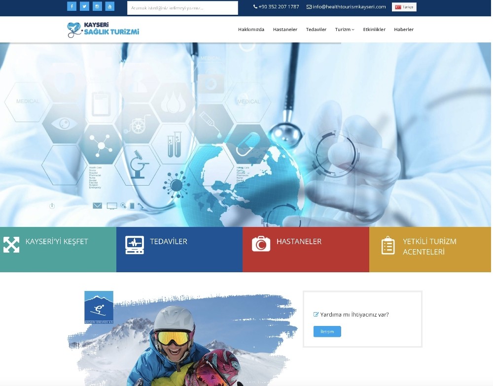 Sağlık turizmi için web hizmet 