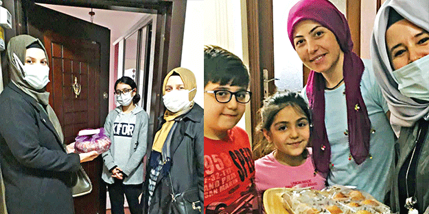 Sağlıkçı çocuklarına ‘anne keki’