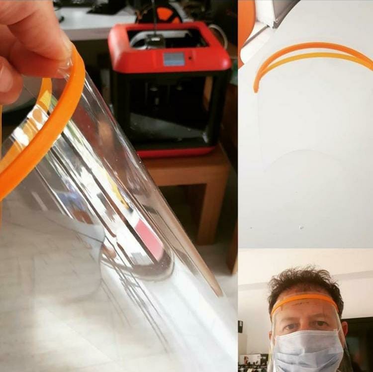 Sağlıkçılar ve kolluk kuvvetleri için yüz kalkanı yaptılar 