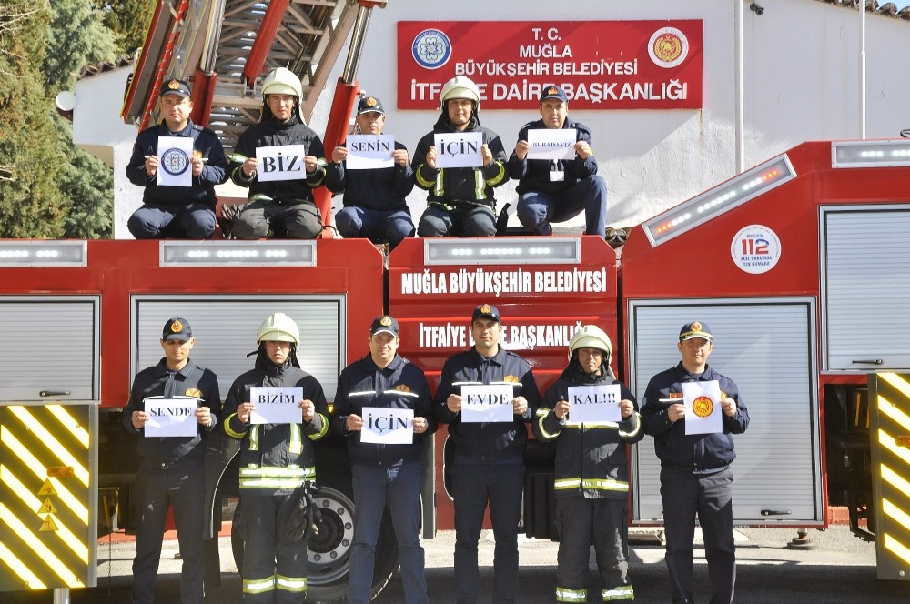 Sağlıkçılardan sonra İtfaiyecilerden de ‘Evde kal’ çağrısı 
