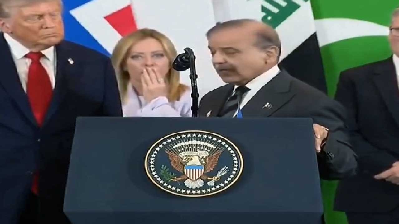 Şahbaz Şerif'in Trump sözleri sırasında, Meloni kendinden geçti! Sosyal medyada yankılandı