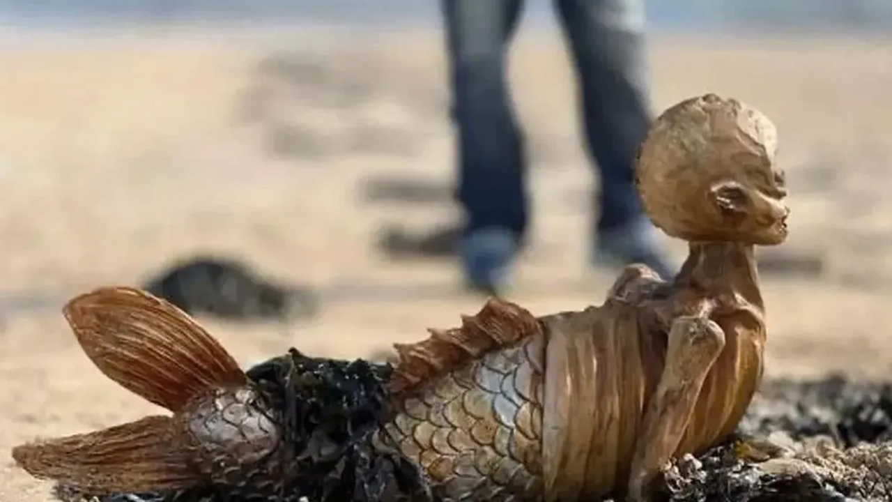 Sahilde beliren esrarengiz cisim merak uyandırdı!