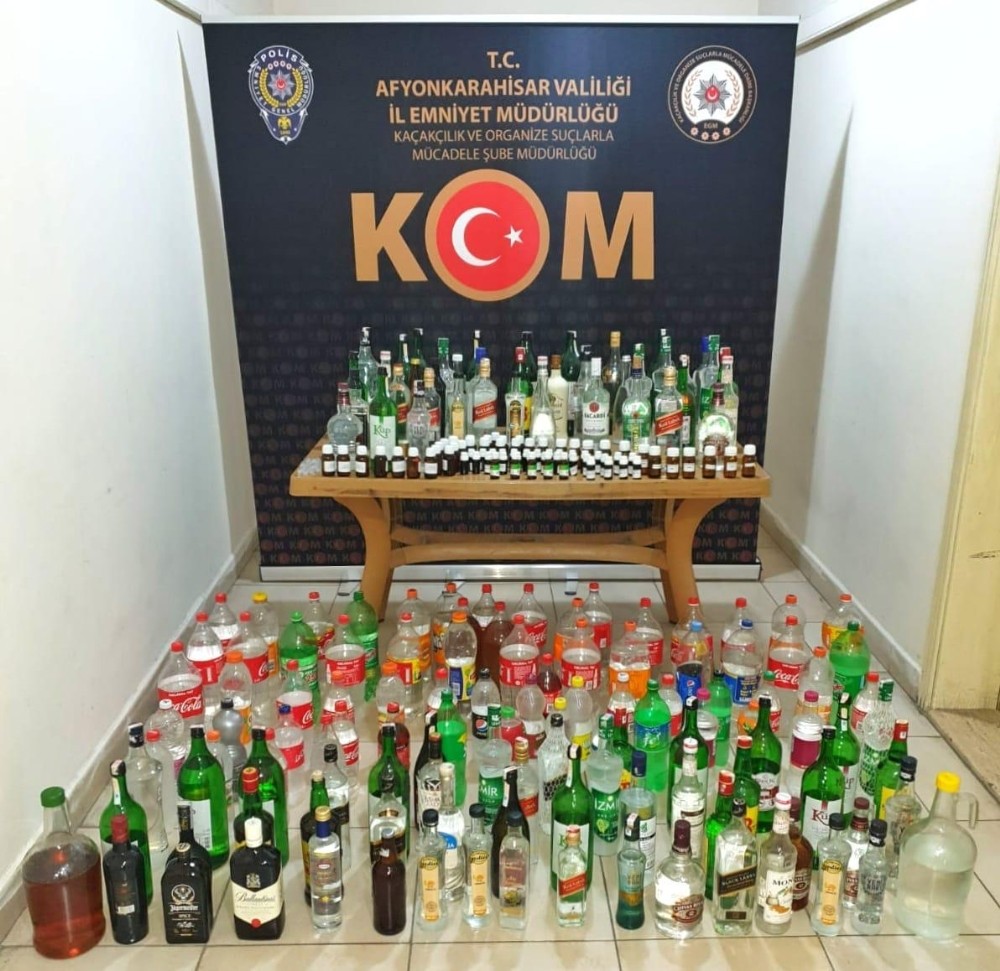 Sahte içki yaparak piyasaya süren 3 kişi gözaltına alındı 