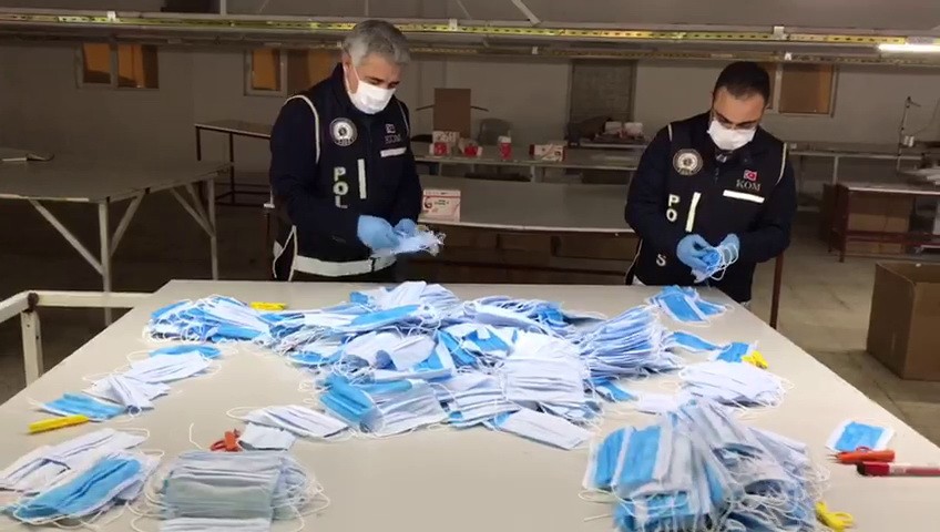 Sahte maske yapan firmaya operasyon 