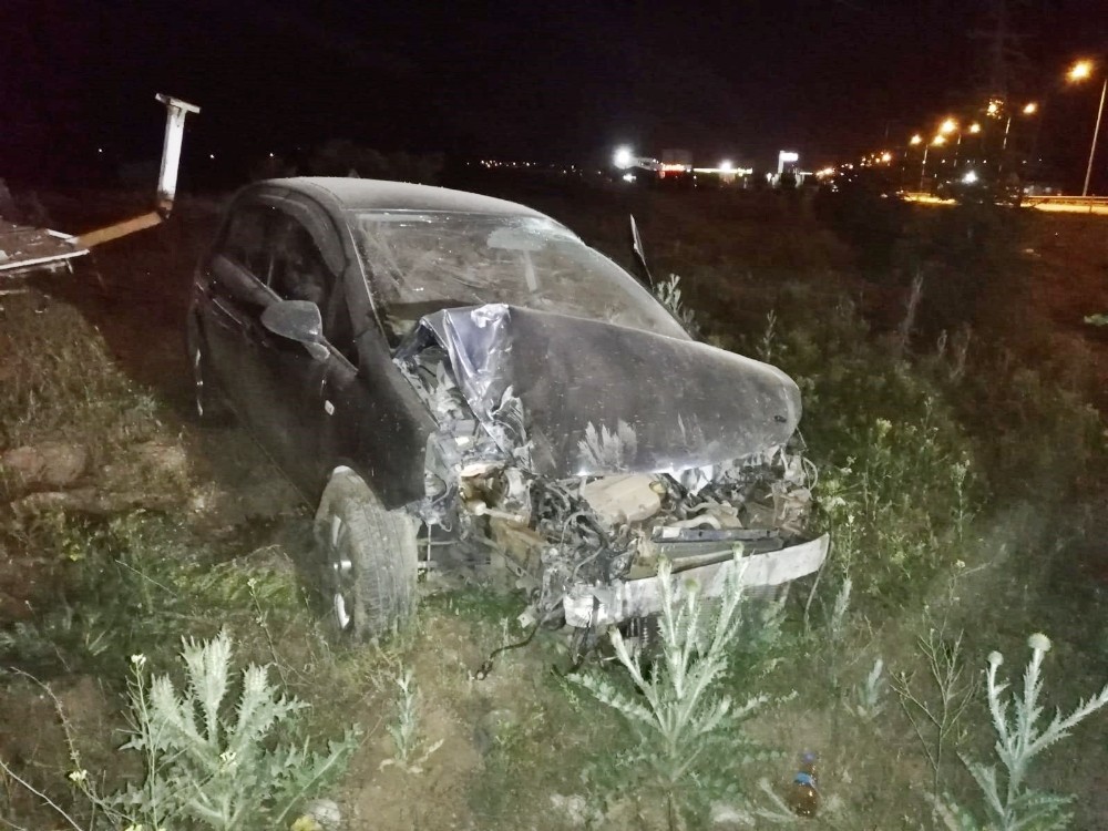 Sahur vakti meydana gelen kazada polis memuru yaralandı 