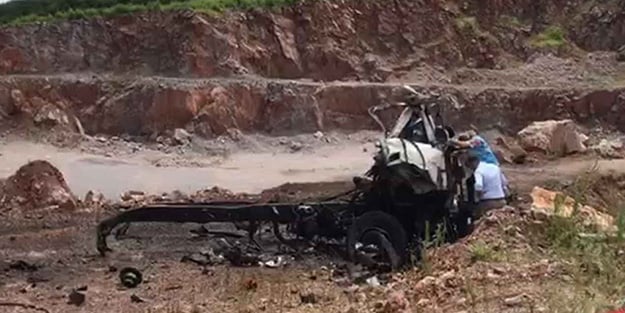 3 askerimizin şehit olduğu patlamadan sonra ortaya çıkan kamyonun görüntüsü şok etti