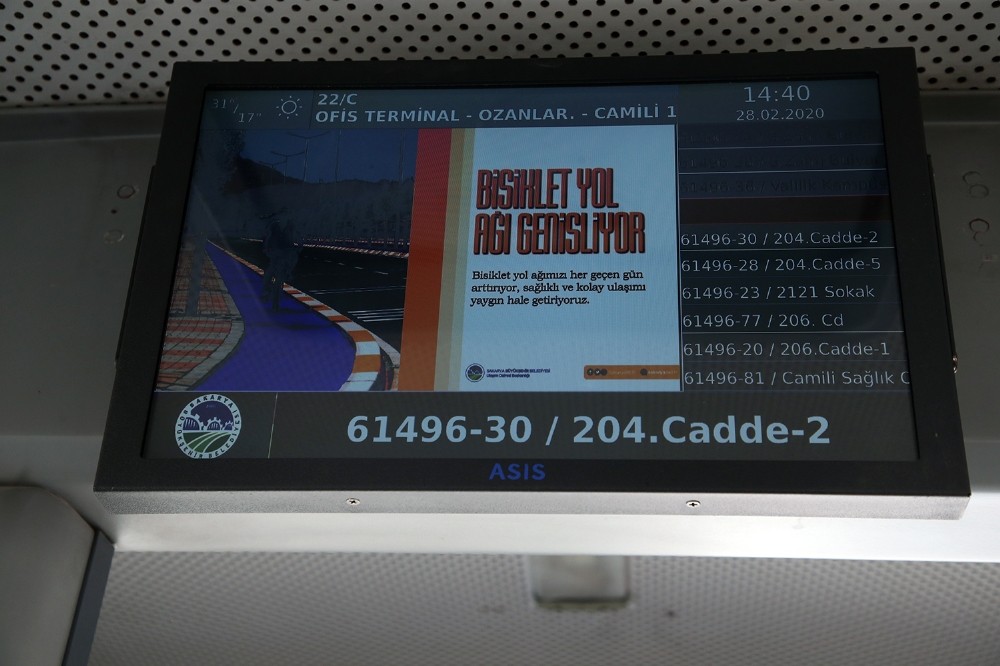 Sakarya’da yolcu bilgilendirme ve anons sistemi hayata geçiriliyor 