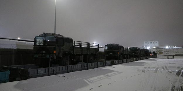 Askeri araçlar Gaziantep'e ulaştı