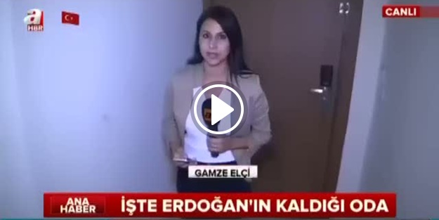 Saldırıdan sonra Erdoğan'ın kaldığı o oda!