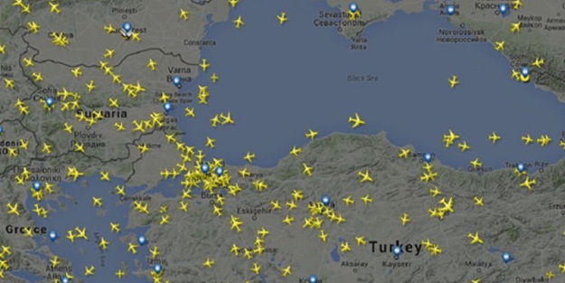Saldırının ardından hava trafiği radara böyle yansıdı