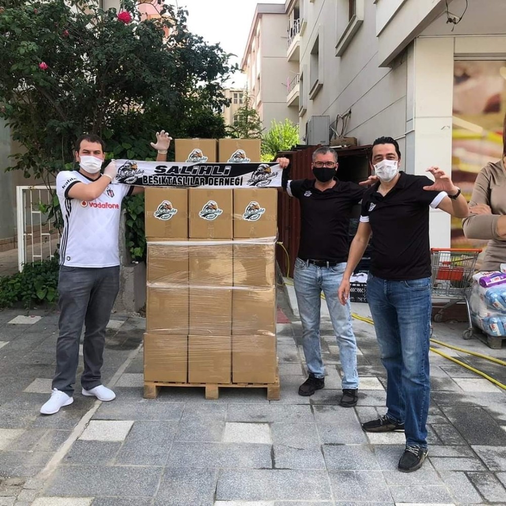 Salihli Beşiktaşlılardan gıda kolisi desteği 