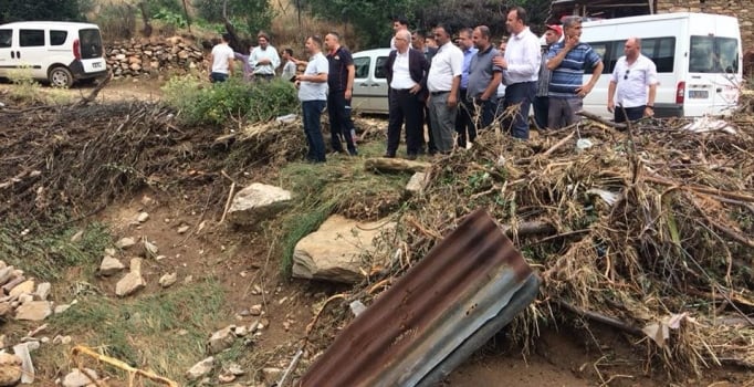 Salihli'de dolu ve sağanakta 6 küçükbaş hayvan öldü