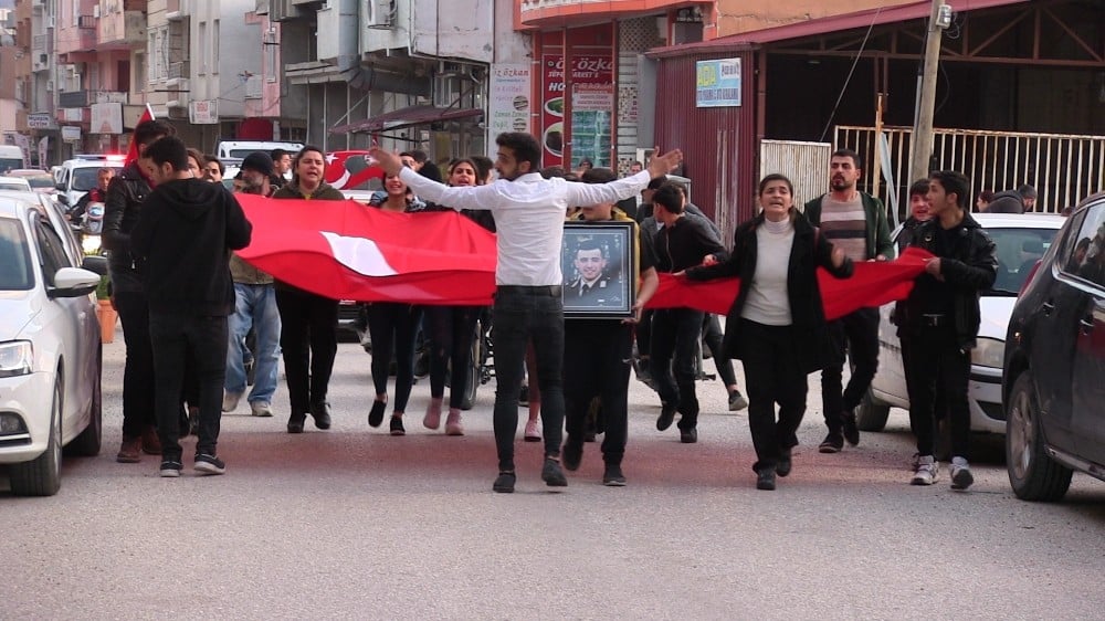 Samandağ şehitler için yürüdü 