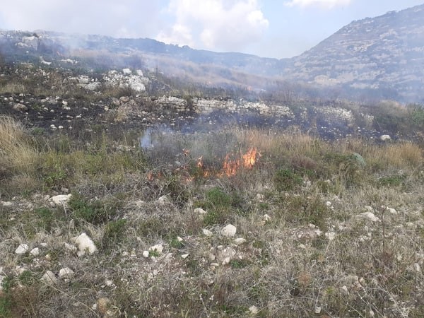 Samandağ’da kuru ot yangını 