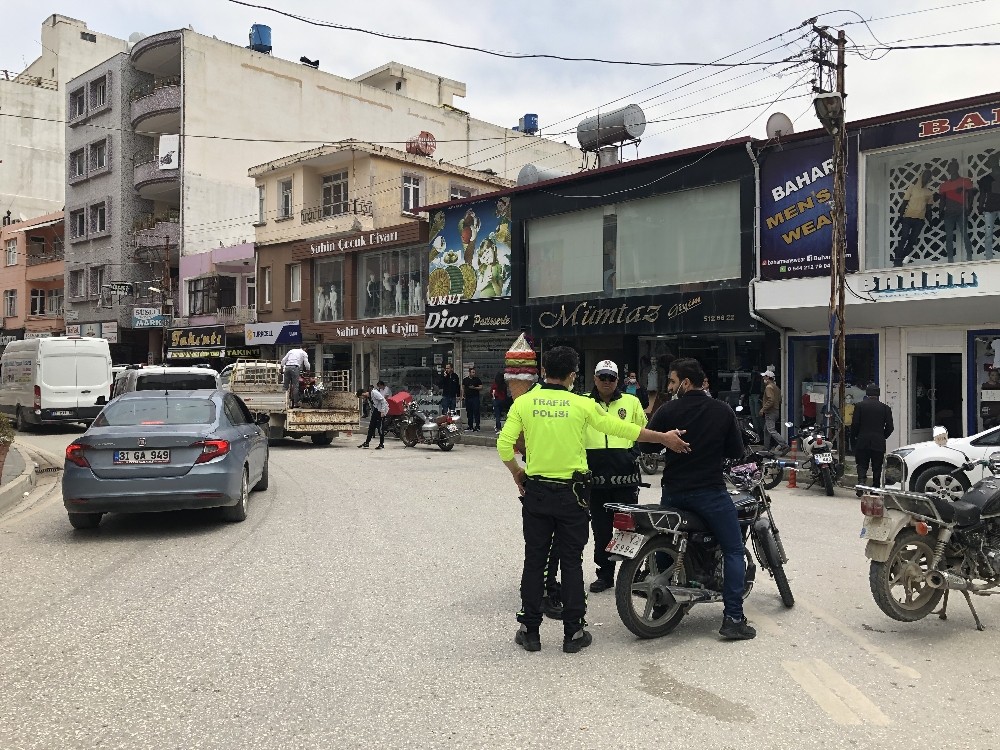 Samandağ’da motosiklet denetimi 